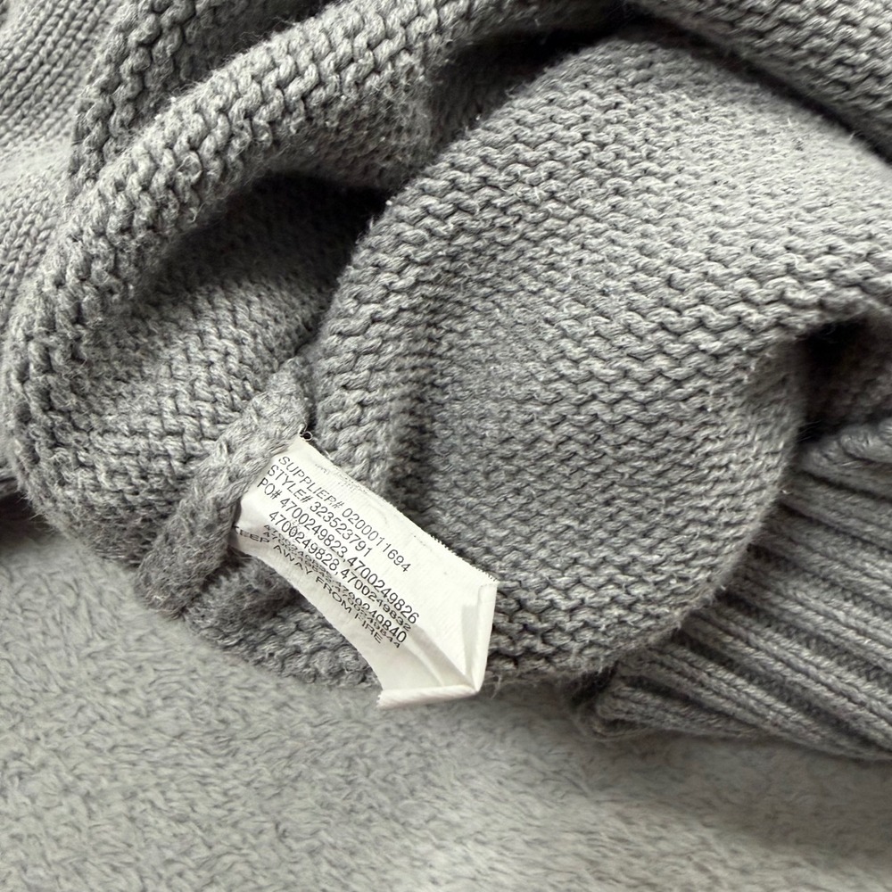 Polo Ralph Lauren Quarter Zip Sweater Boys M 10-12 Gray Cotton Ribbed  Preppy - Picture 4 of 7